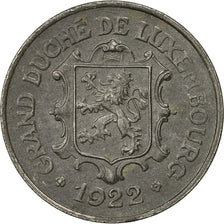 Luxemburgo, Charlotte, 25 Centimes, 1922, MBC, Hierro, KM:32