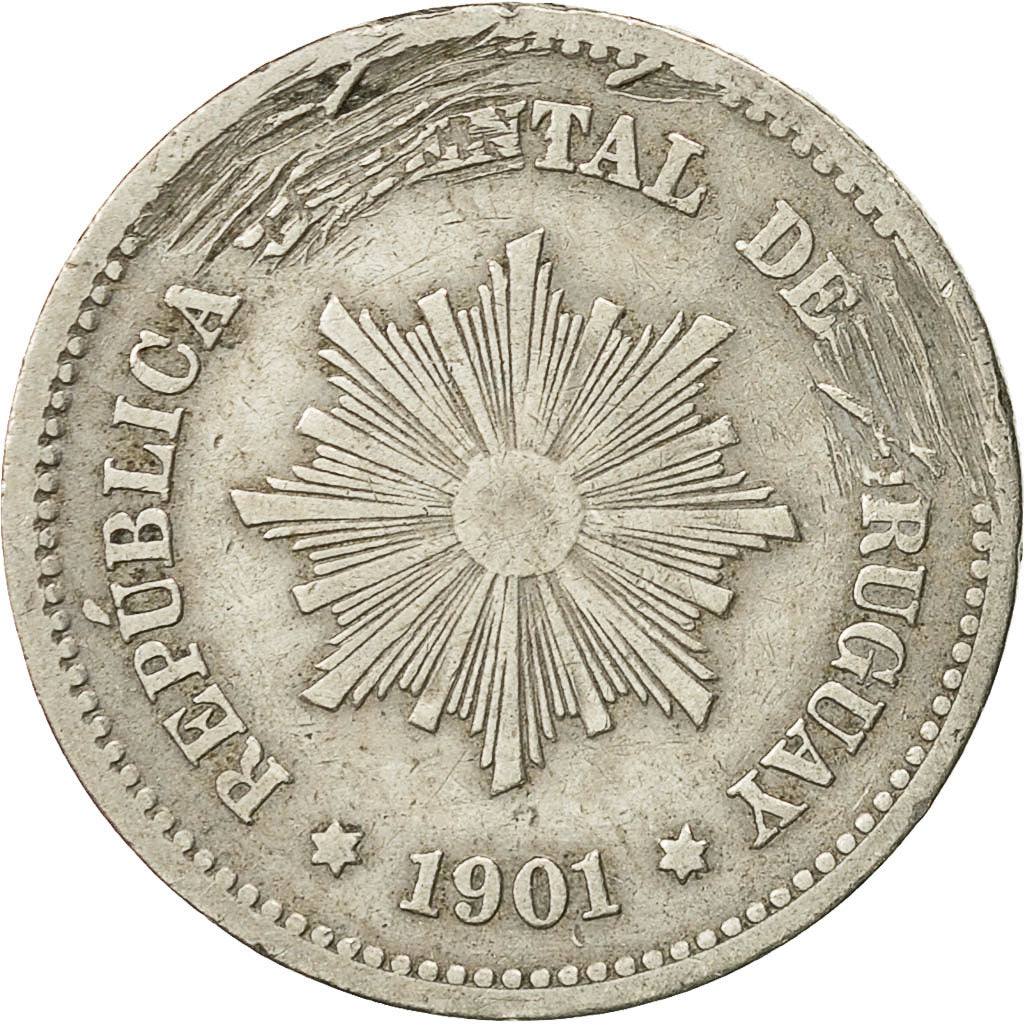 Coin, Uruguay, 5 Centesimos, 1901, Uruguay Mint, Paris, Berlin, Vienna