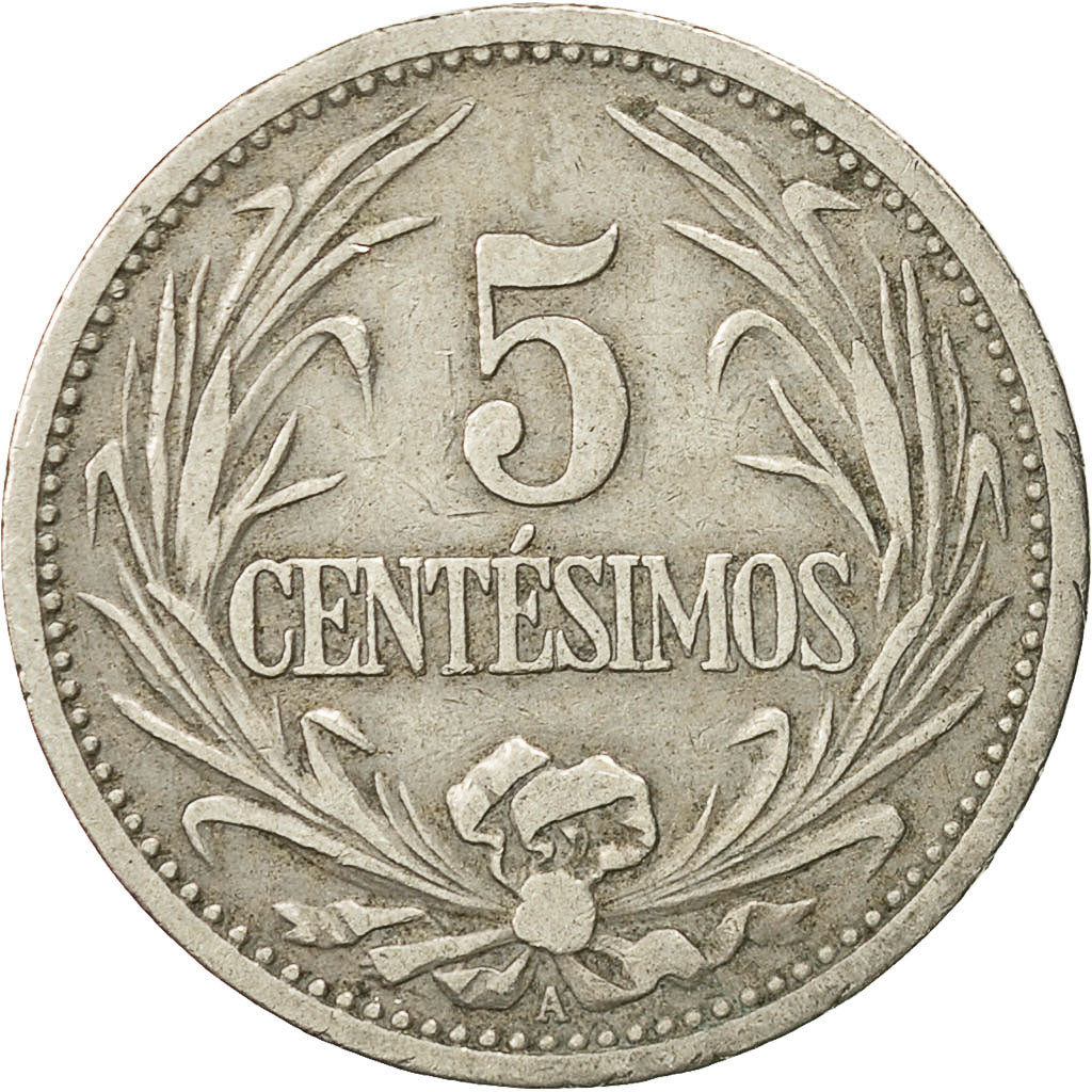 Coin, Uruguay, 5 Centesimos, 1901, Uruguay Mint, Paris, Berlin, Vienna