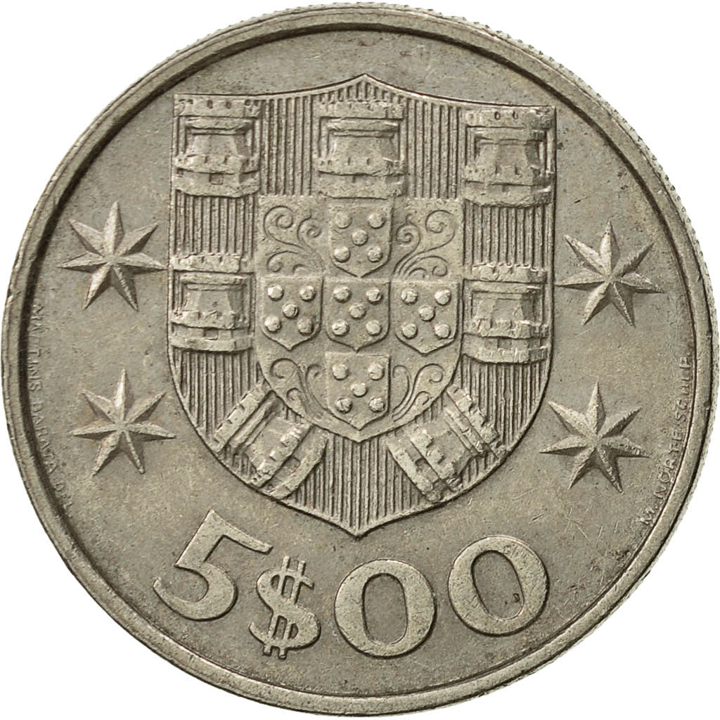 Moneta, Portogallo, 5 Escudos, 1980, SPL-, Rame-nichel, KM:591