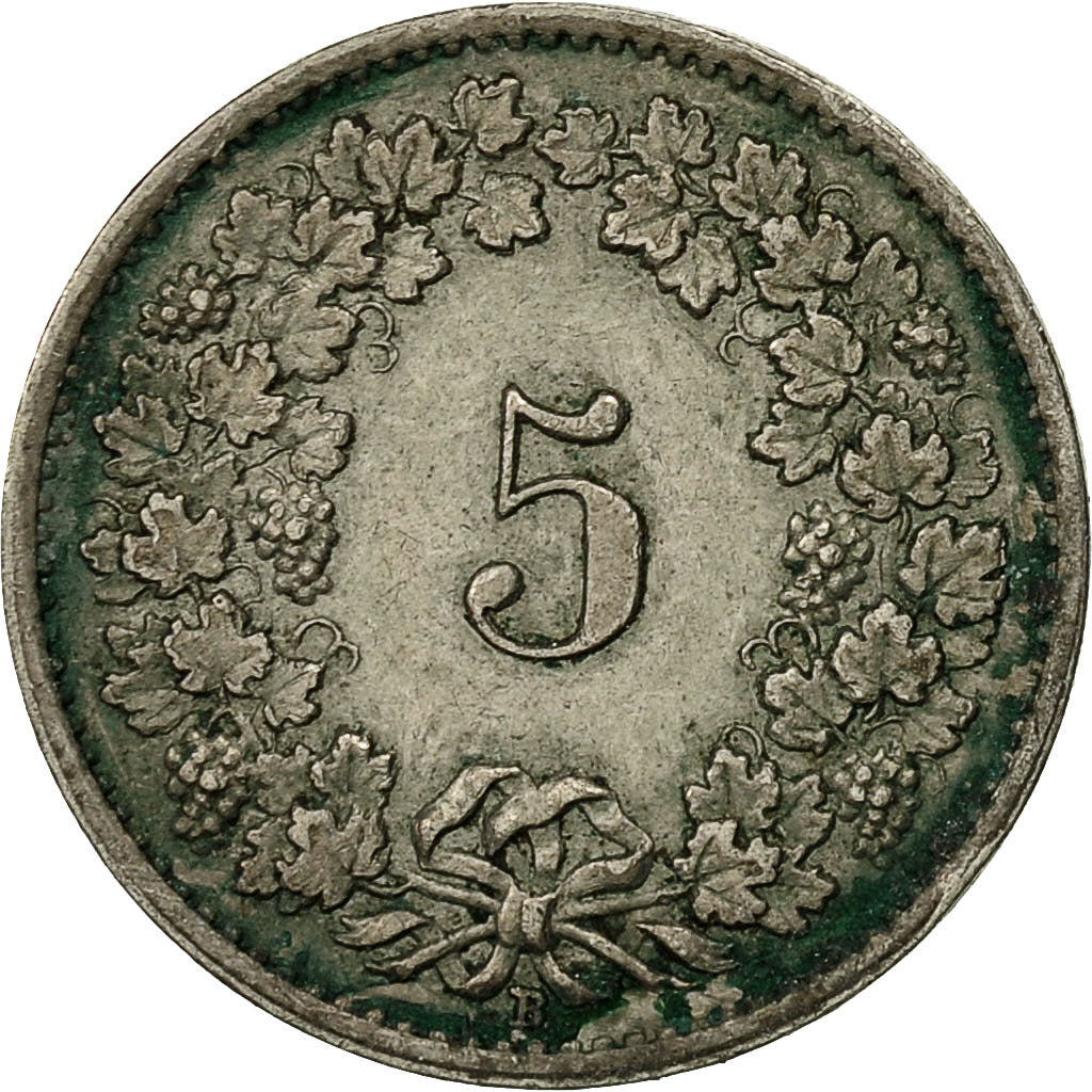 Coin, Switzerland, 5 Rappen, 1947, Bern, EF(40-45), Copper-nickel, KM:26