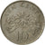 Moneta, Singapur, 10 Cents, 1986, British Royal Mint, EF(40-45), Miedź-Nikiel