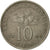 Coin, Malaysia, 10 Sen, 1990, EF(40-45), Copper-nickel, KM:51