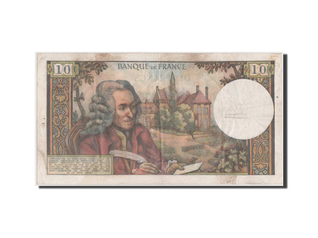 Banknote, France, 10 Francs, 10 F 1963-1973 ''Voltaire'', 1972, EF(40-45)