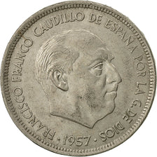 Coin, Spain, Caudillo and regent, 50 Pesetas, 1971, AU(50-53), Copper-nickel