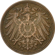 Coin, GERMANY - EMPIRE, Wilhelm II, Pfennig, 1915, Karlsruhe, EF(40-45), Copper