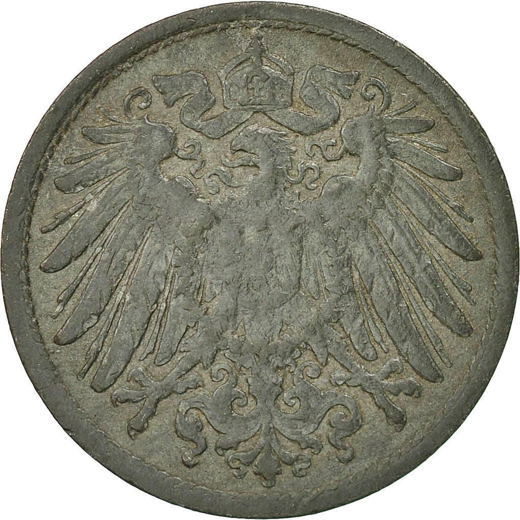 Coin, GERMANY - EMPIRE, 10 Pfennig, 1919, Berlin, EF(40-45), Zinc, KM:26