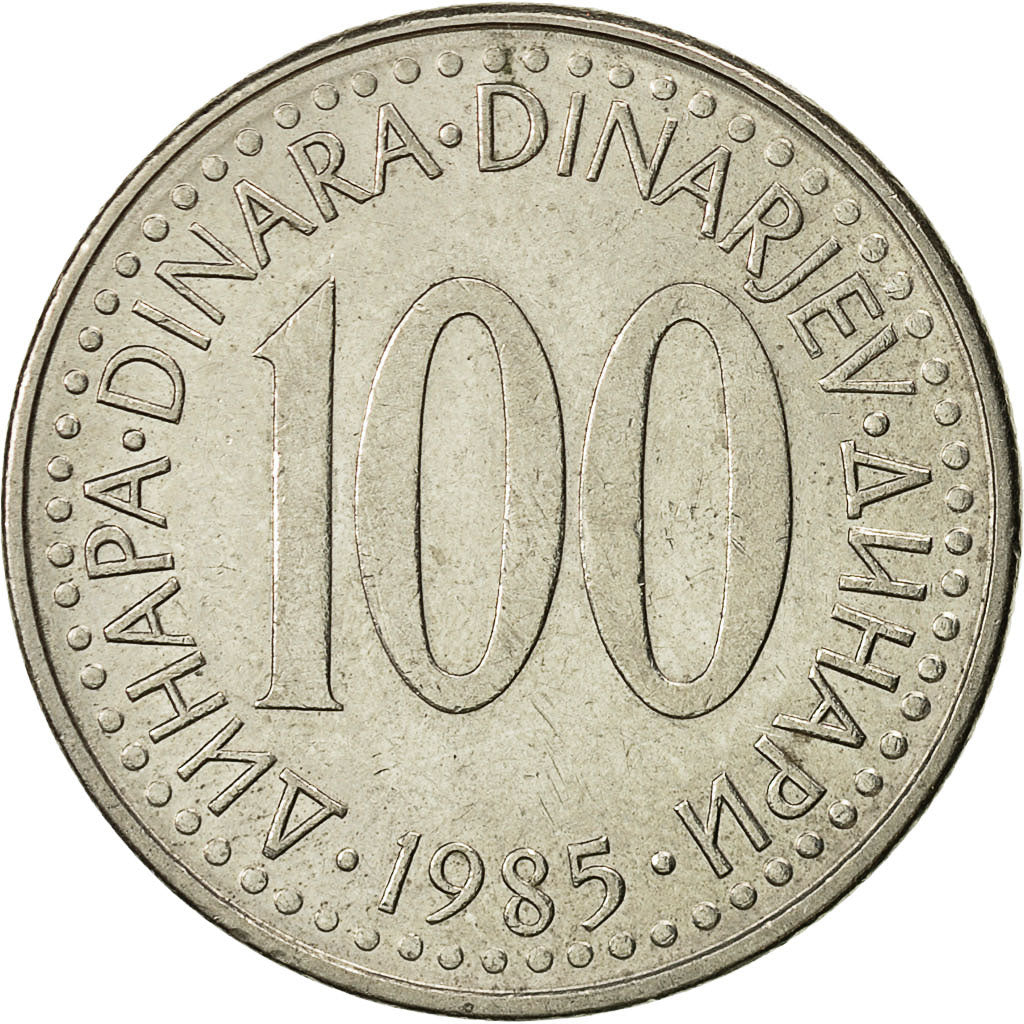 Monnaie, Yougoslavie, 100 Dinara, 1985, TTB+, Copper-Nickel-Zinc, KM:114