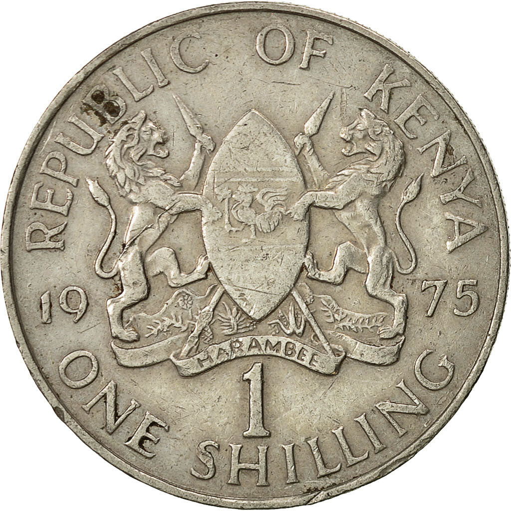 Coin, Kenya, Shilling, 1975, EF(40-45), Copper-nickel, KM:14