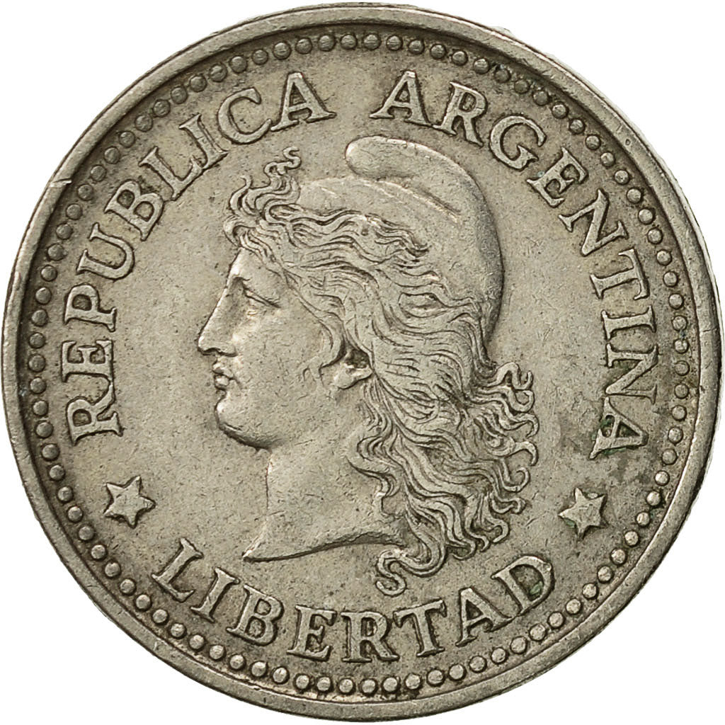 Coin, Argentina, 20 Centavos, 1957, EF(40-45), Copper-nickel, KM:36