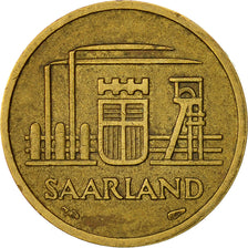 Coin, SAARLAND, 10 Franken, 1954, Paris, EF(40-45), Aluminum-Bronze, KM:1