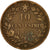 Moneda, Italia, Umberto I, 10 Centesimi, 1894, Birmingham, BC, Cobre, KM:27.1