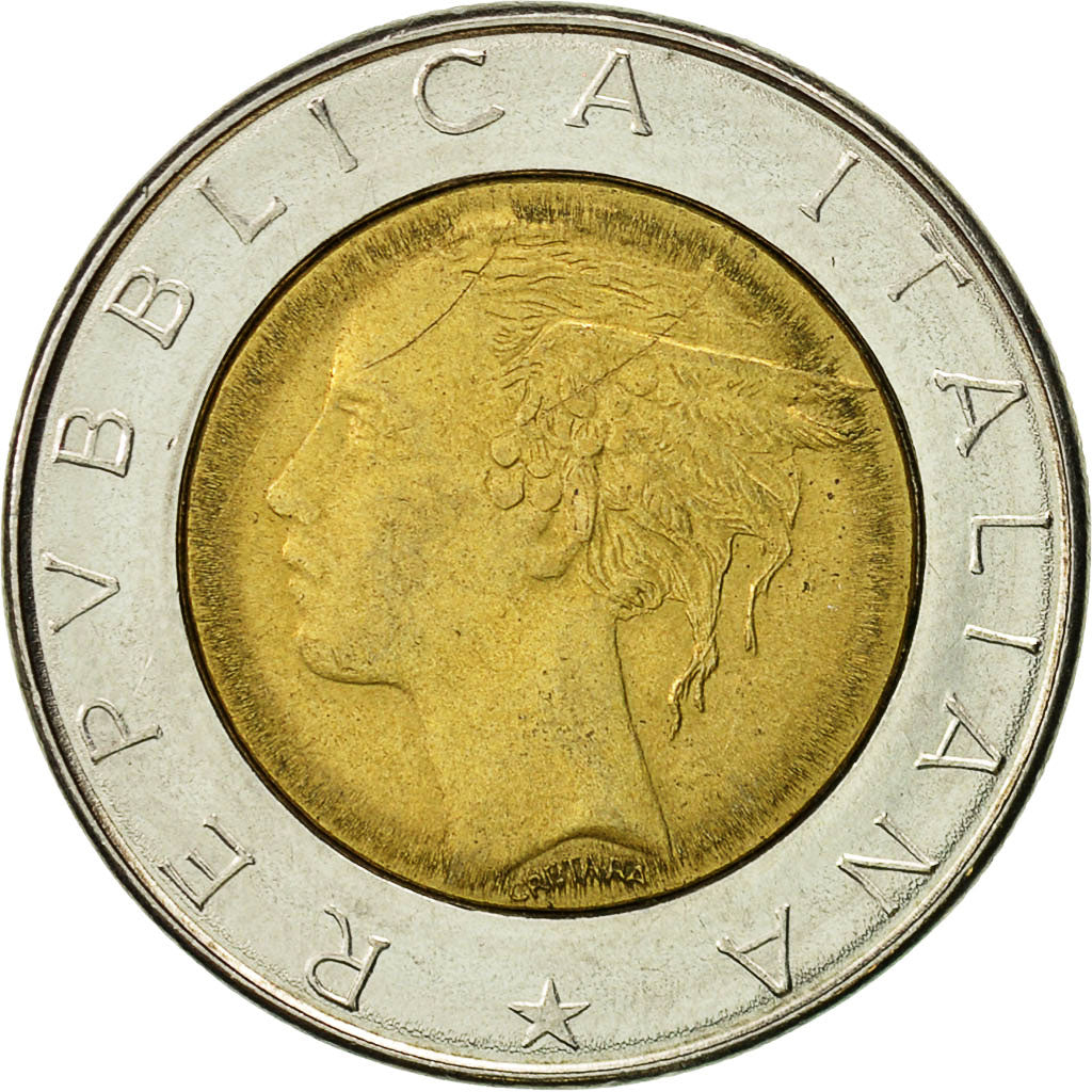 Coin, Italy, 500 Lire, 1982, Rome, EF(40-45), Bi-Metallic, KM:111