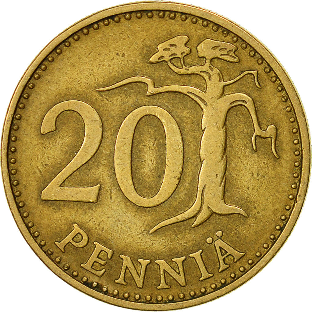 Monnaie, Finlande, 20 Pennia, 1963, TTB, Aluminum-Bronze, KM:47