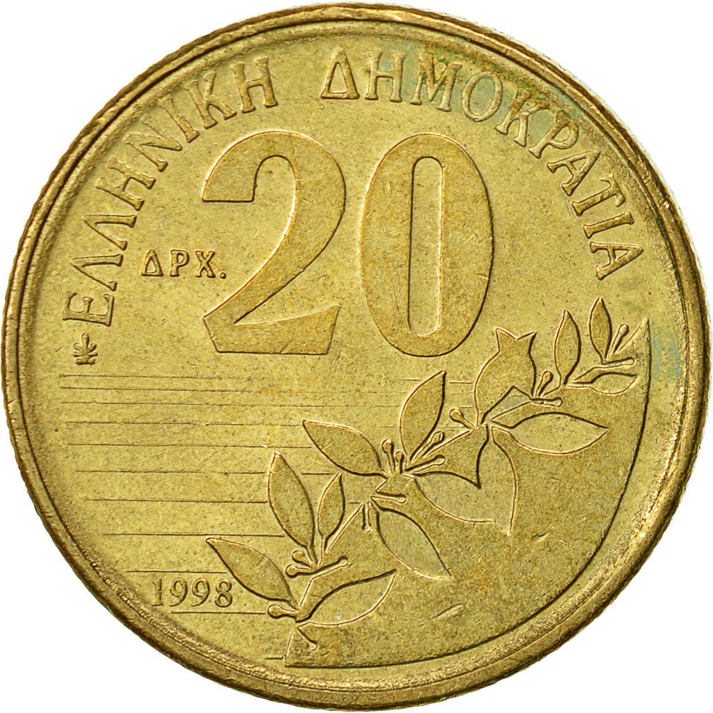 Monnaie, Grèce, 20 Drachmes, 1998, TTB+, Aluminum-Bronze, KM:154