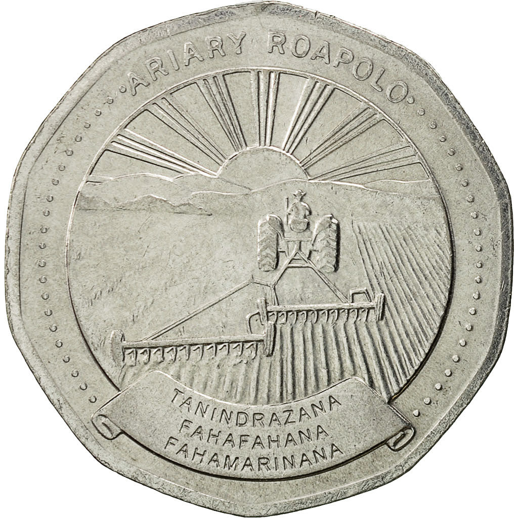 Madagascar, 20 Ariary, 1994, Royal Canadian Mint, AU(55-58), Nickel Clad Steel