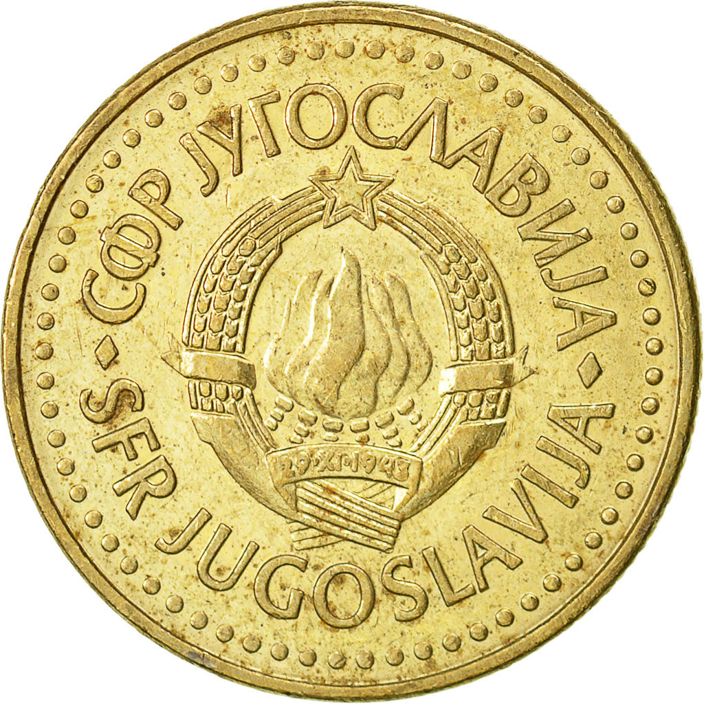 Monnaie, Yougoslavie, 5 Dinara, 1985, TTB+, Nickel-brass, KM:88