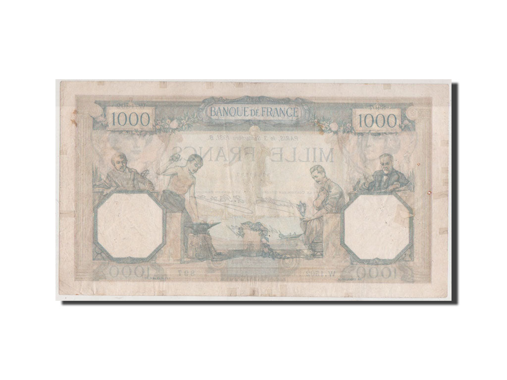 France, 1000 Francs, 1 000 F 1927-1940 ''Cérès et Mercure'', 1931, KM #79b, V...