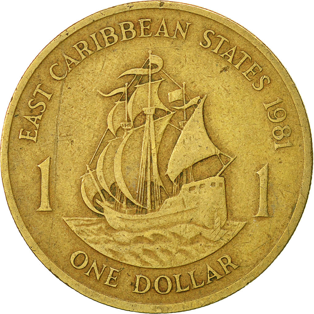 Coin, East Caribbean States, Elizabeth II, Dollar, 1981, VF(30-35)