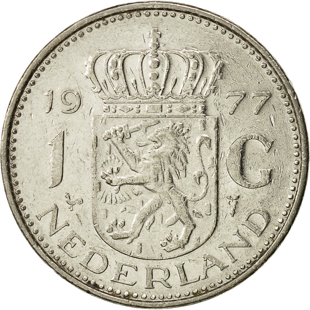 Münze, Niederlande, Juliana, Gulden, 1977, SS, Nickel, KM:184a