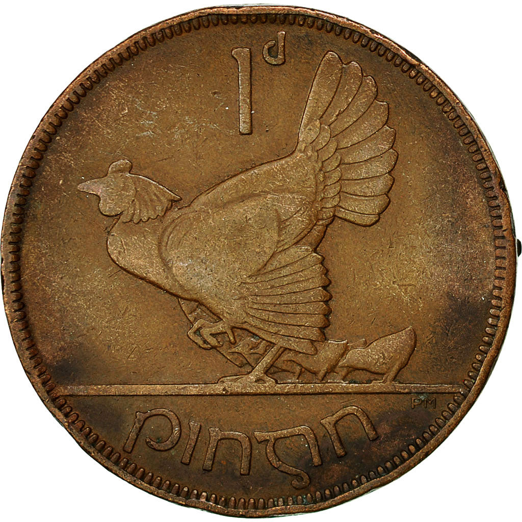 Moneda, REPÚBLICA DE IRLANDA, Penny, 1933, MBC, Bronce, KM:3