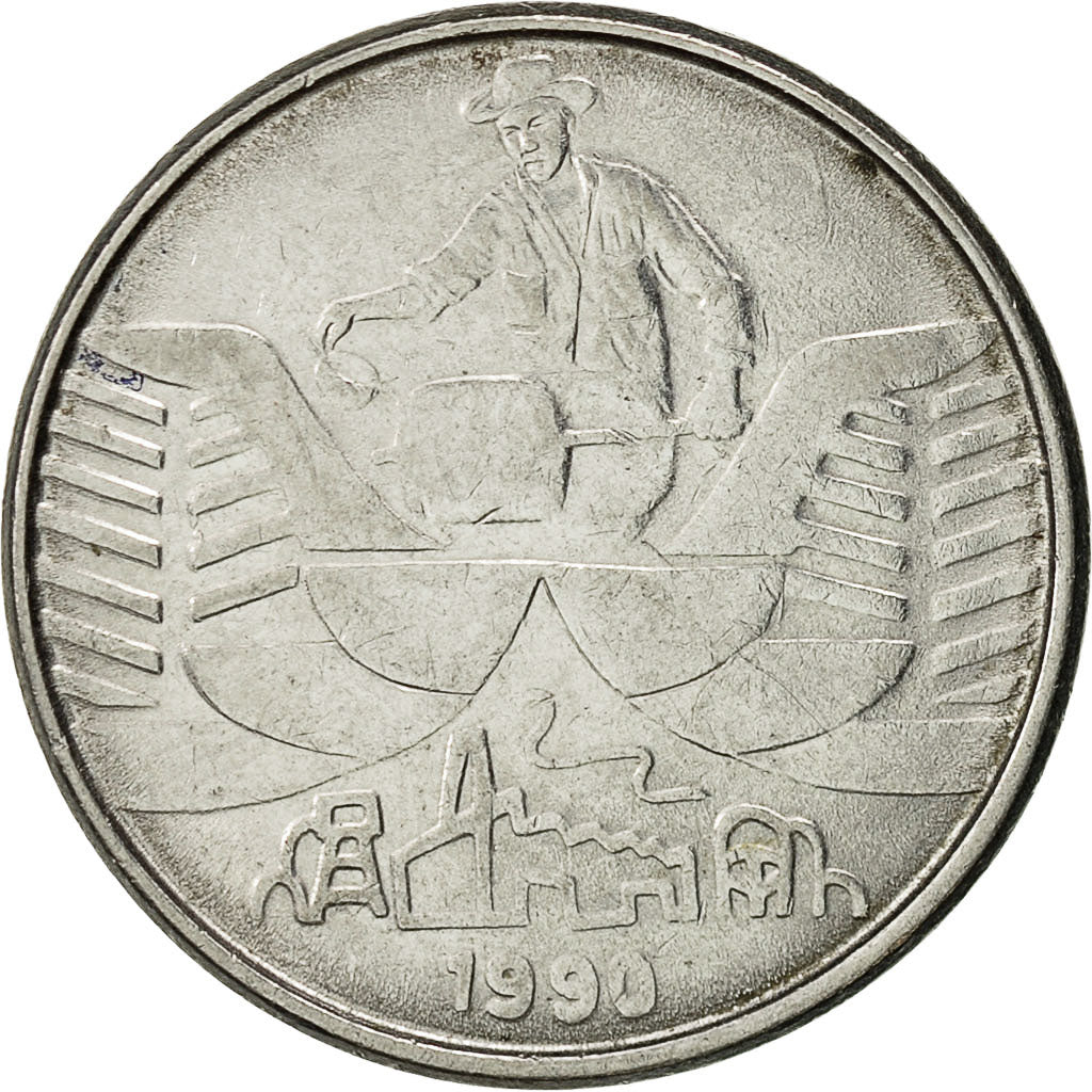 Monnaie, Brésil, 10 Cruzeiros, 1990, SUP, Stainless Steel, KM:619.1