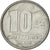 Coin, Brazil, 10 Cruzeiros, 1990, AU(55-58), Stainless Steel, KM:619.1