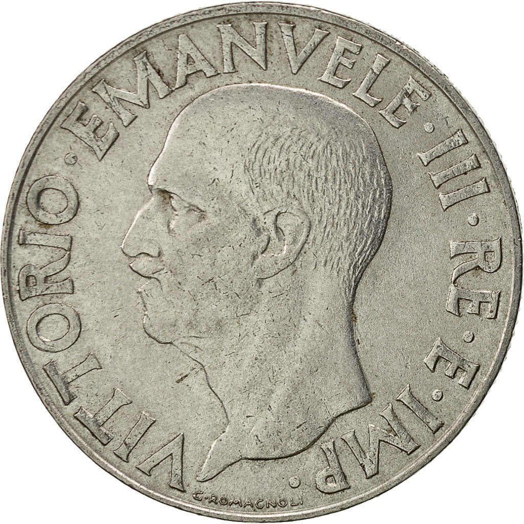 Coin, Italy, Vittorio Emanuele III, Lira, 1942, Rome, AU(55-58), Stainless
