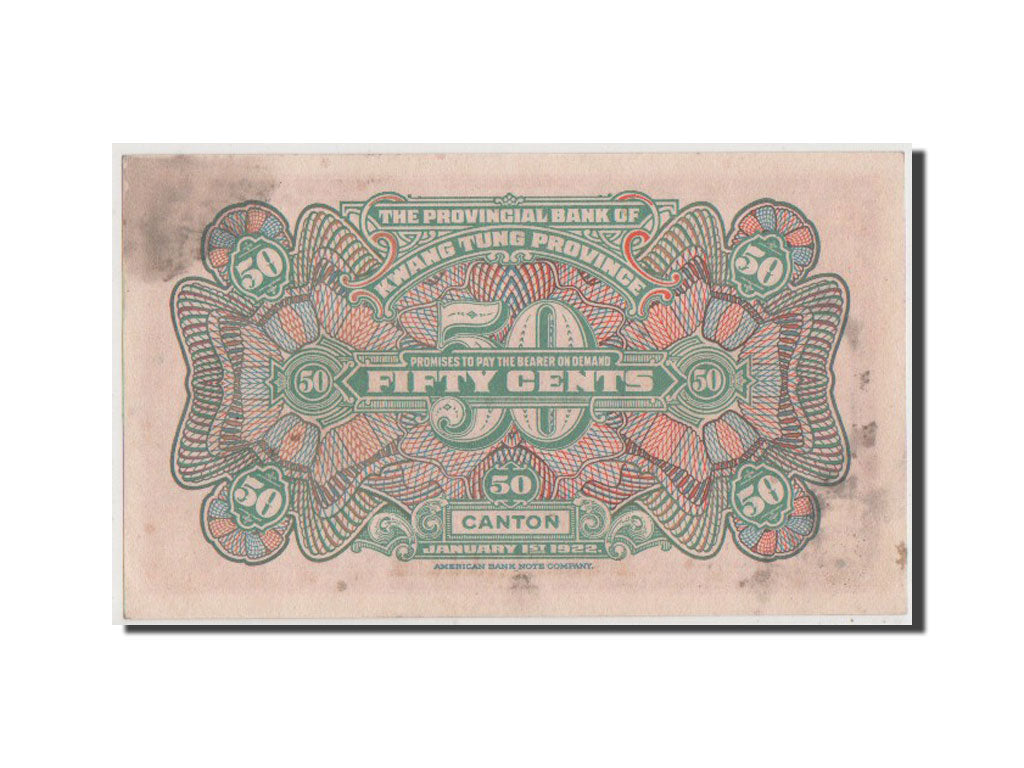 Billete, 50 Cents, 1922, China, EBC+