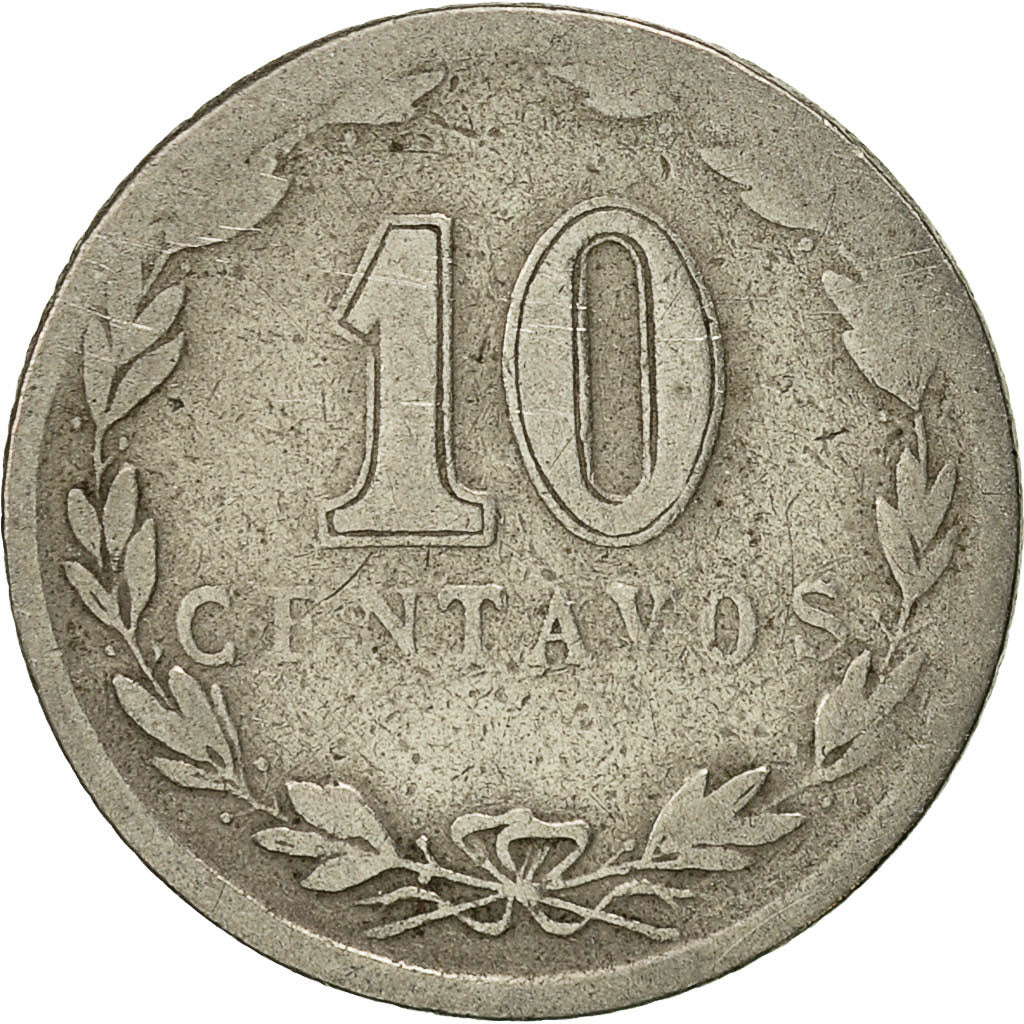 Moneta, Argentina, 10 Centavos, 1925, MB, Rame-nichel, KM:35