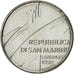 Münze, San Marino, 100 Lire, 1990, Rome, VZ, Steel, KM:254