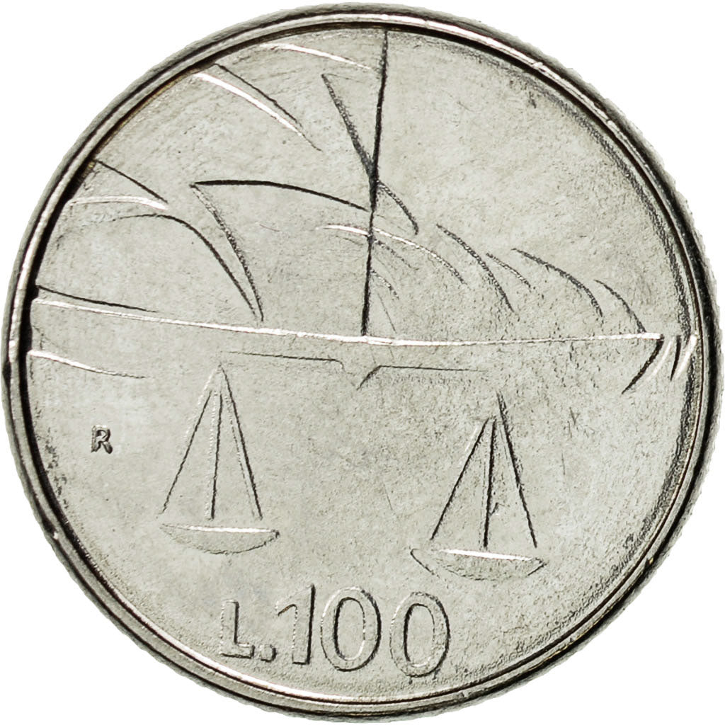 Münze, San Marino, 100 Lire, 1990, Rome, VZ, Steel, KM:254