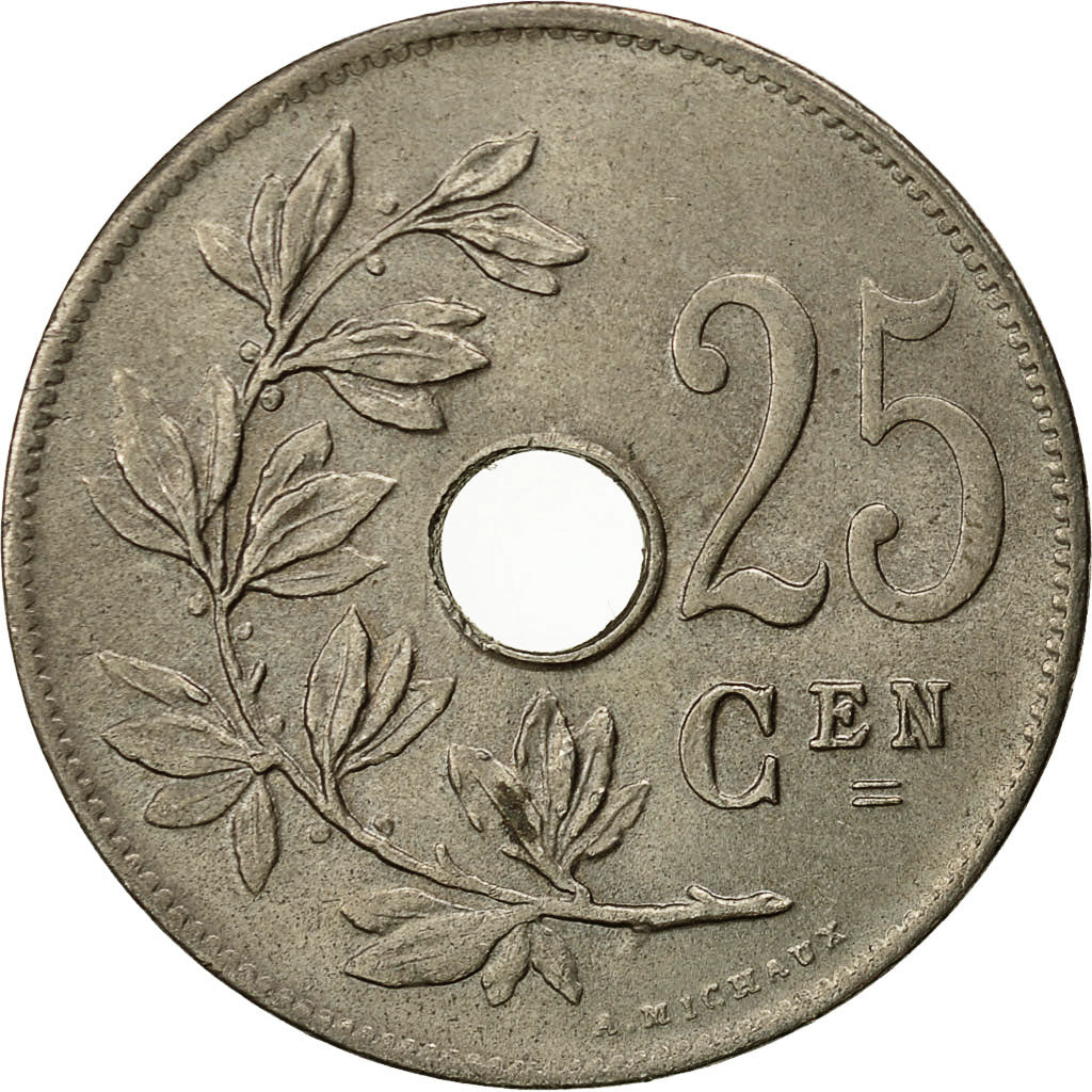 Coin, Belgium, 25 Centimes, 1926, AU(50-53), Copper-nickel, KM:69