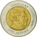 Monnaie, Uruguay, 10 Pesos Uruguayos, 2000, TTB, Bi-Metallic, KM:121