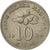 Coin, Malaysia, 10 Sen, 1996, EF(40-45), Copper-nickel, KM:51