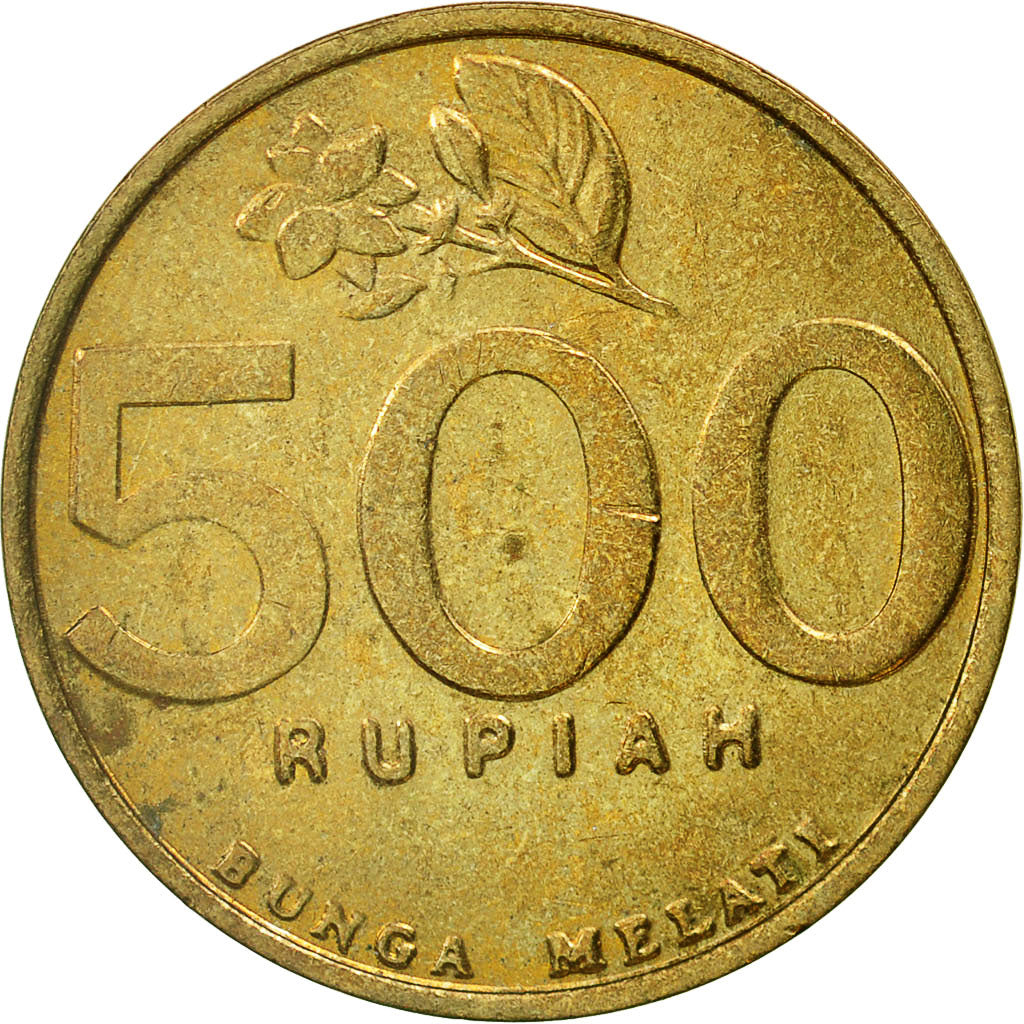 Coin, Indonesia, 500 Rupiah, 2001, AU(50-53), Aluminum-Bronze, KM:59