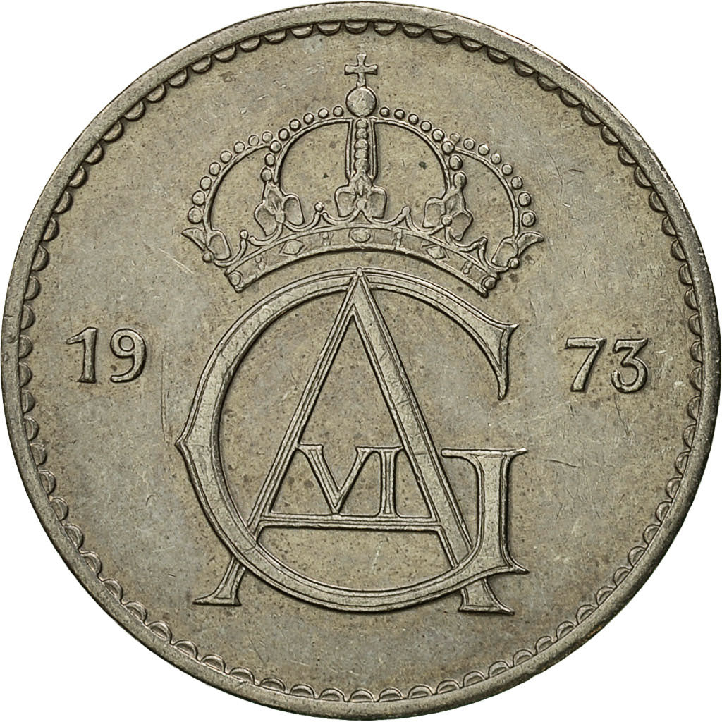 Monnaie, Suède, Gustaf VI, 50 Öre, 1973, TTB+, Copper-nickel, KM:837