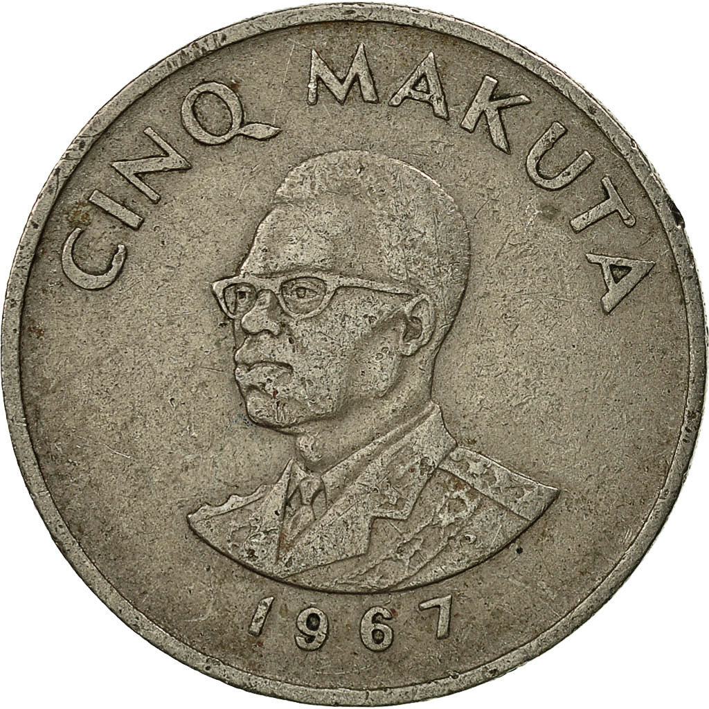Coin, CONGO, DEMOCRATIC REPUBLIC, 5 Makuta, 1967, Paris, EF(40-45)