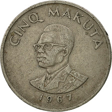 Coin, CONGO, DEMOCRATIC REPUBLIC, 5 Makuta, 1967, Paris, EF(40-45)