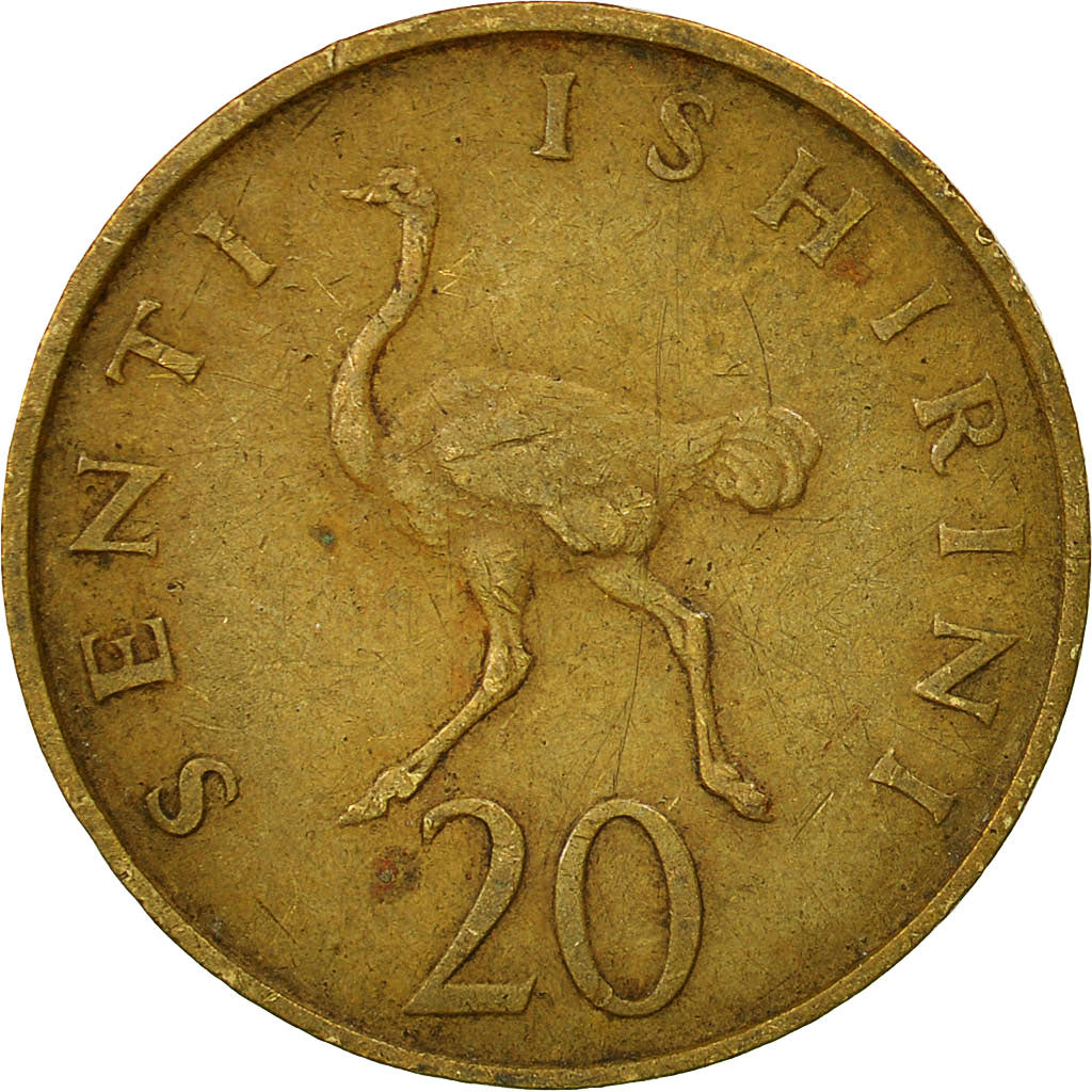 Coin, Tanzania, 20 Senti, 1975, EF(40-45), Nickel-brass, KM:2