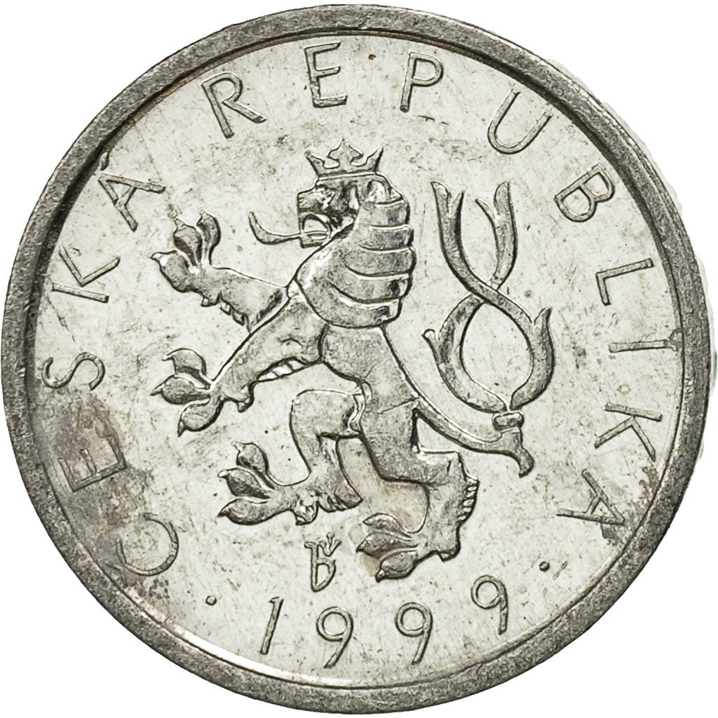Coin, Czech Republic, 10 Haleru, 1999, EF(40-45), Aluminum, KM:6