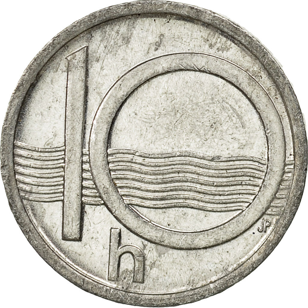 Coin, Czech Republic, 10 Haleru, 1999, EF(40-45), Aluminum, KM:6