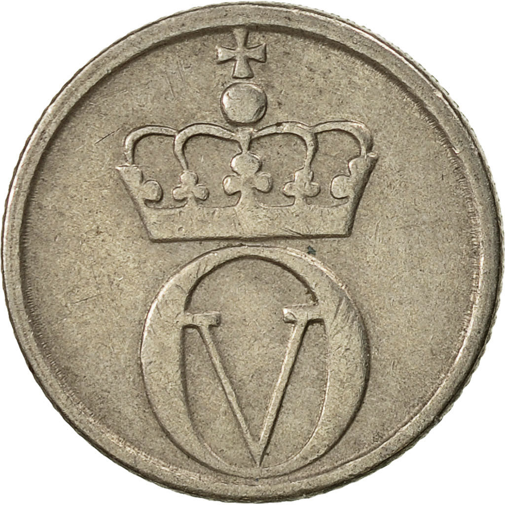 Monnaie, Norvège, Olav V, 10 Öre, 1963, TTB, Copper-nickel, KM:411