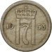 Coin, Norway, Haakon VII, 25 Öre, 1953, EF(40-45), Copper-nickel, KM:401
