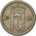 Coin, Norway, Haakon VII, 25 Öre, 1953, EF(40-45), Copper-nickel, KM:401
