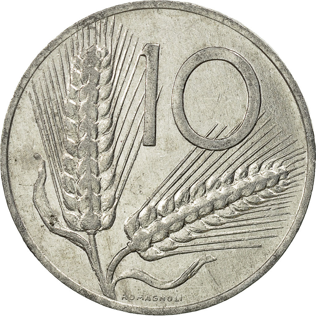 Coin, Italy, 10 Lire, 1978, Rome, EF(40-45), Aluminum, KM:93