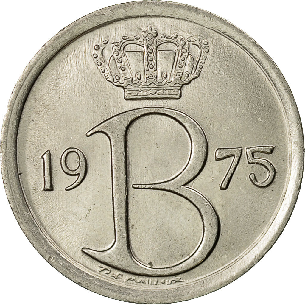 Moneta, Belgio, 25 Centimes, 1975, Brussels, SPL-, Rame-nichel, KM:154.1