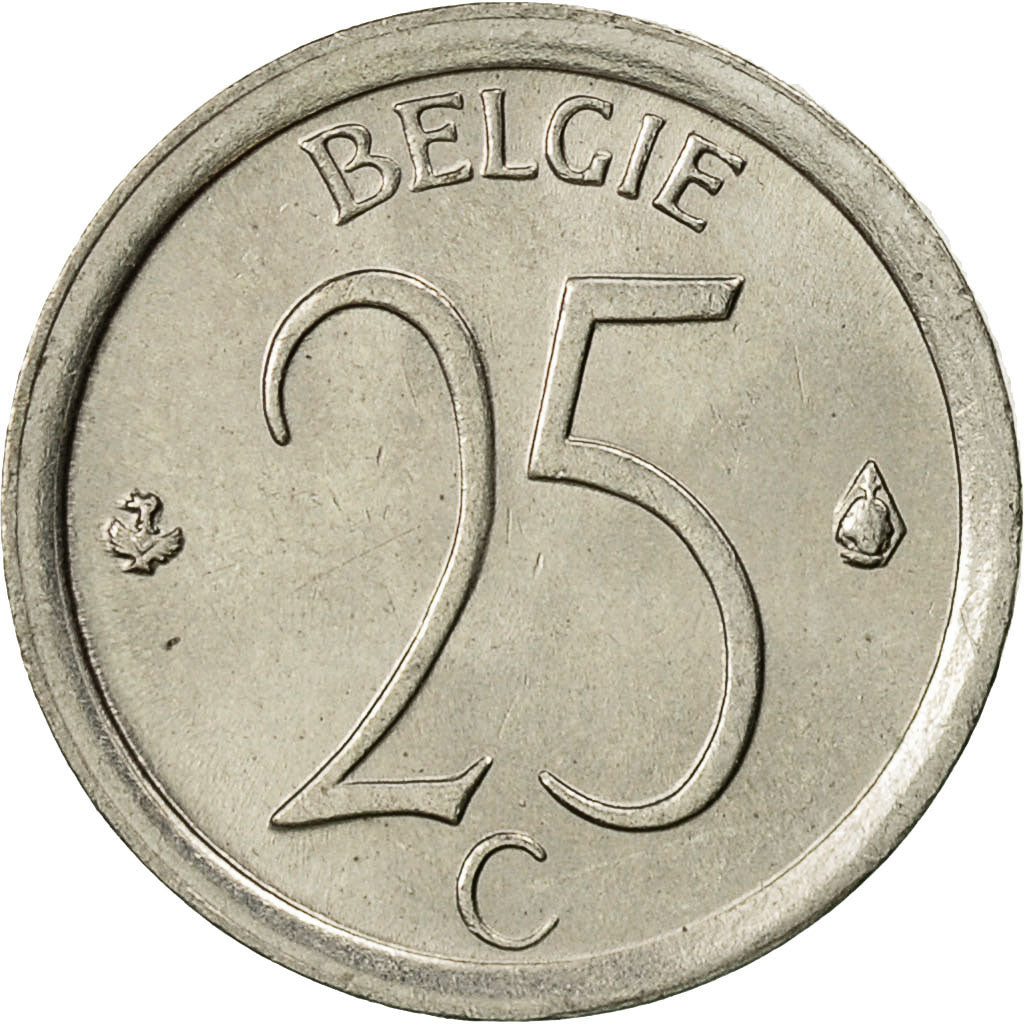 Moneta, Belgio, 25 Centimes, 1975, Brussels, SPL-, Rame-nichel, KM:154.1