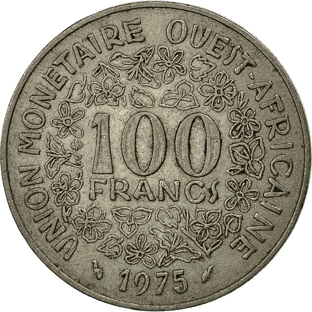 Coin, West African States, 100 Francs, 1975, Paris, EF(40-45), Nickel, KM:4