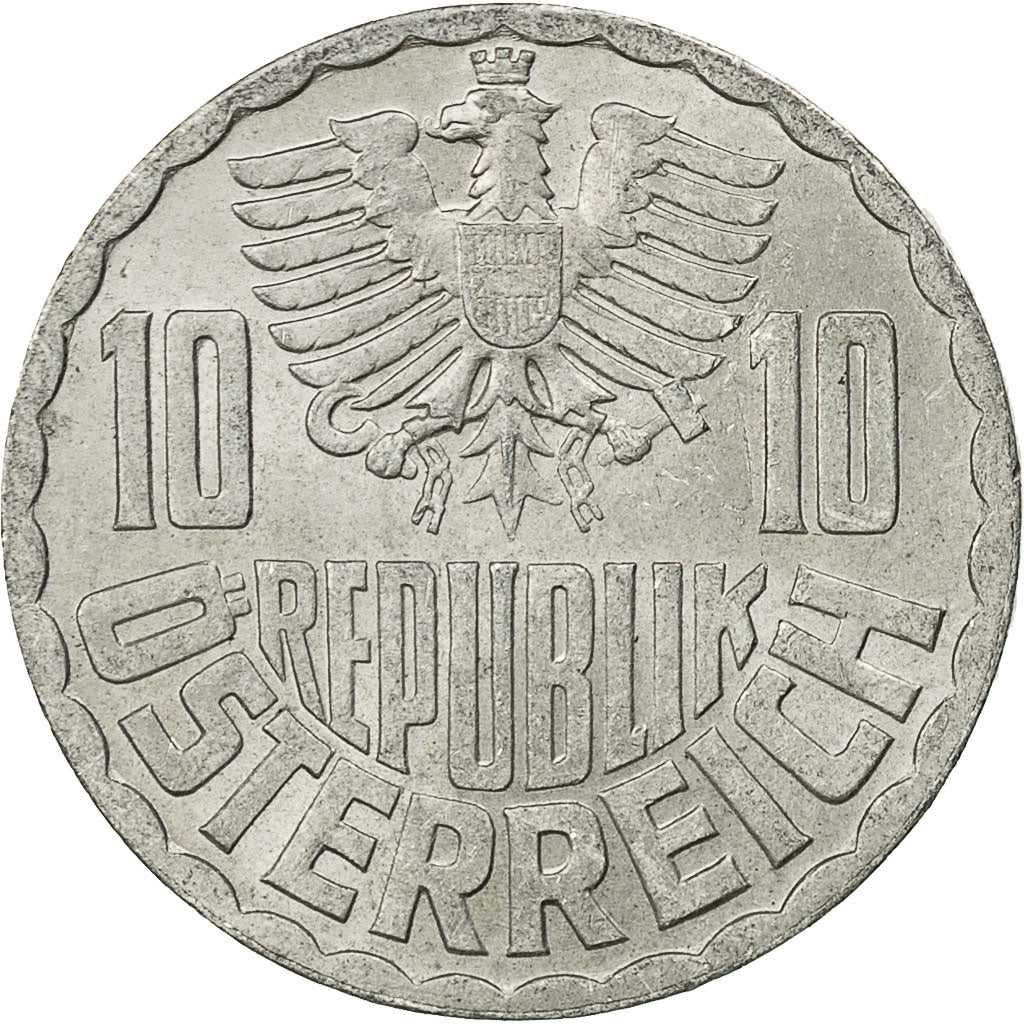 Coin, Austria, 10 Groschen, 1970, Vienna, EF(40-45), Aluminum, KM:2878